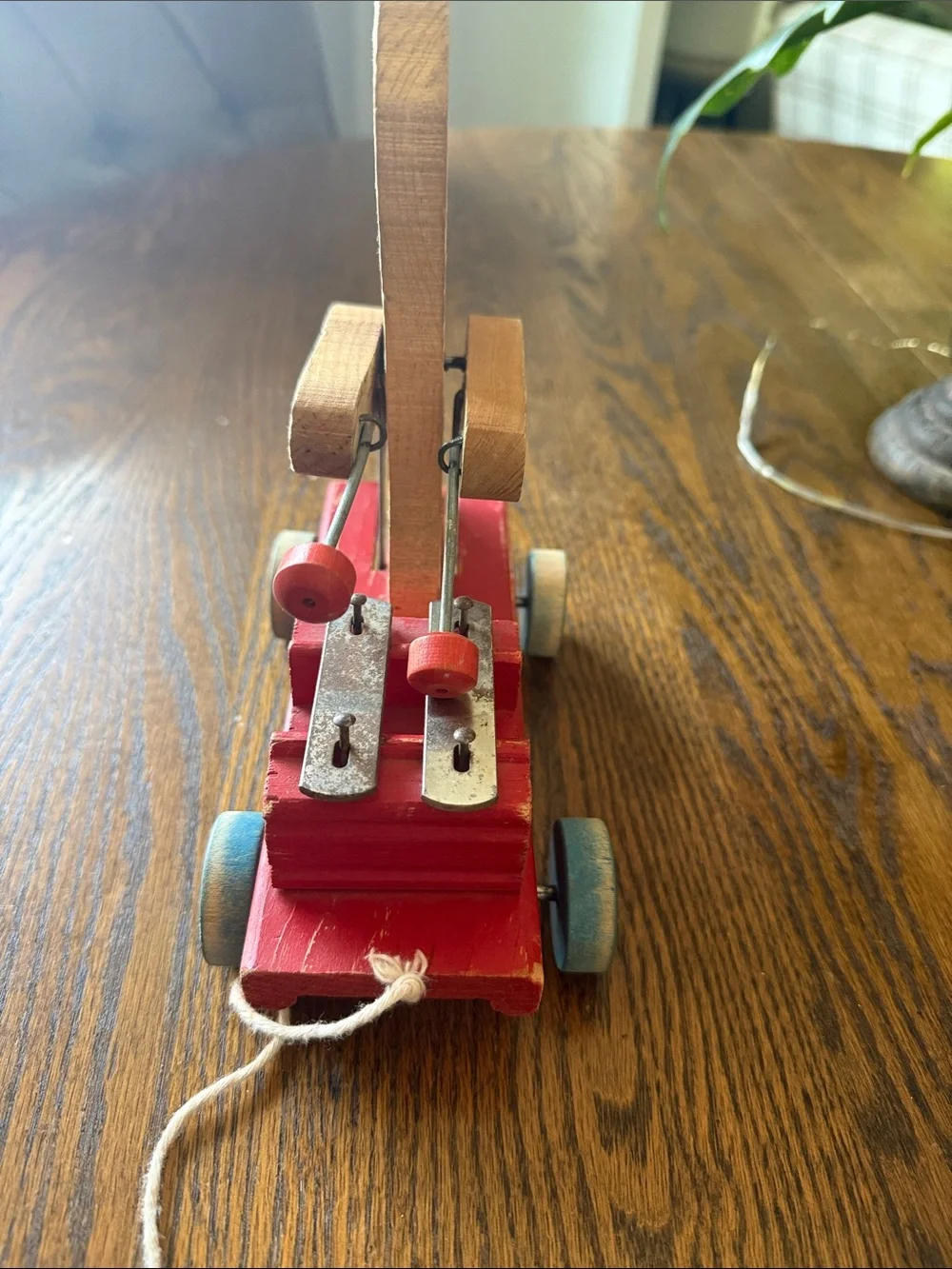 Vintage Merry Mutt -Red Pull-Along Puppy Toy